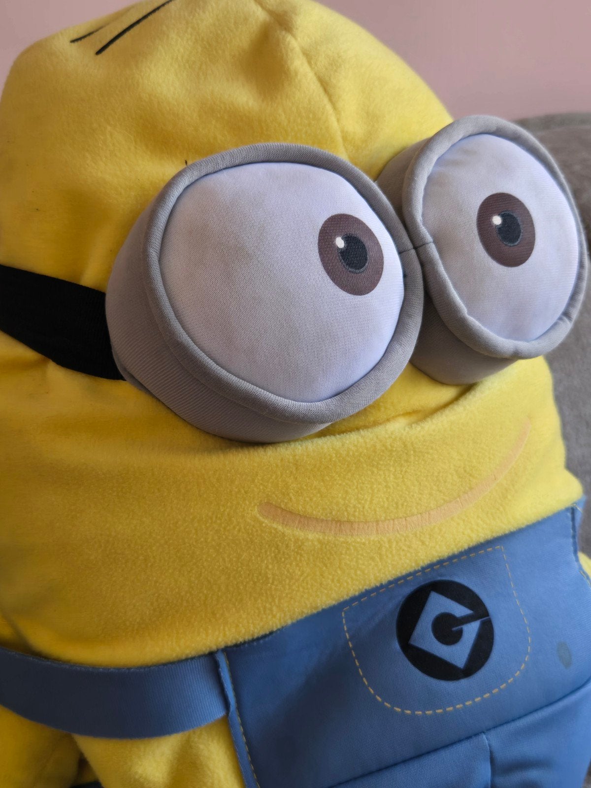 Grote Minion XL knuffel Despicable Me 2 - 55 cm, Gebruikt, Overige merken, Overige typen, Ophalen of Verzenden