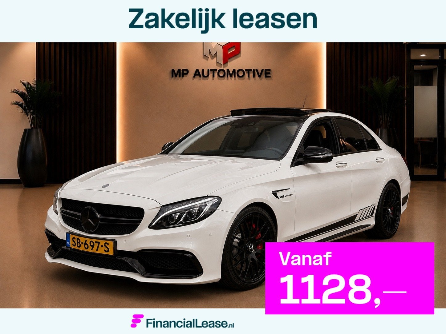 Mercedes-Benz C-klasse AMG 63 S Edition 1|PANO|MEMORY|KUIPST, Automaat, Dealer onderhouden, Achterwielaandrijving, Gebruikt