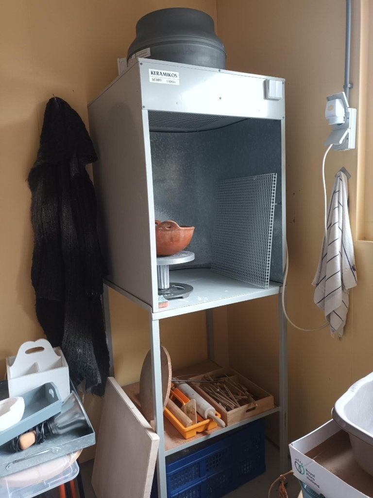 spuitcabine keramikos, Ophalen, Gebruikt