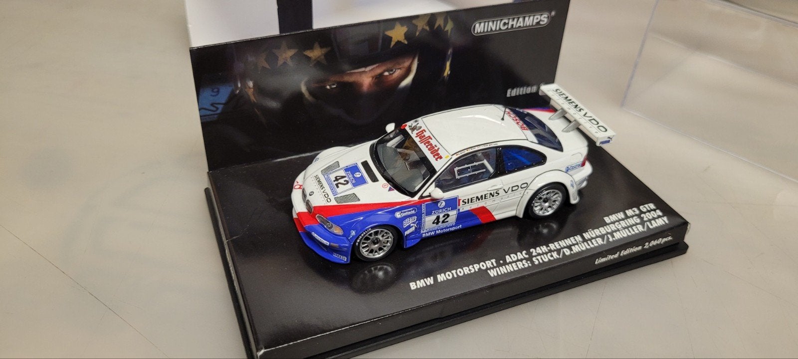Minichamps BMW M3 GTR 24H Nurburgring 2004 Stück, Hobby en Vrije tijd, Modelauto's | 1:43, Ophalen of Verzenden, Zo goed als nieuw