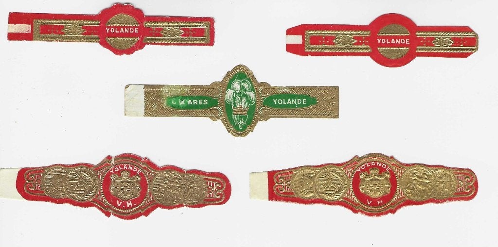 klassiek blad 205  yolande   sigarenbanden, Ophalen of Verzenden, Zo goed als nieuw, Sigarenbandjes