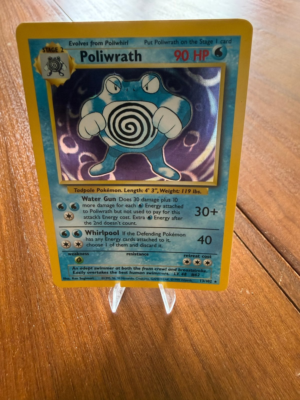 Poliwrath 13/102 Base Set, Hobby en Vrije tijd, Ophalen of Verzenden, Gebruikt, Losse kaart