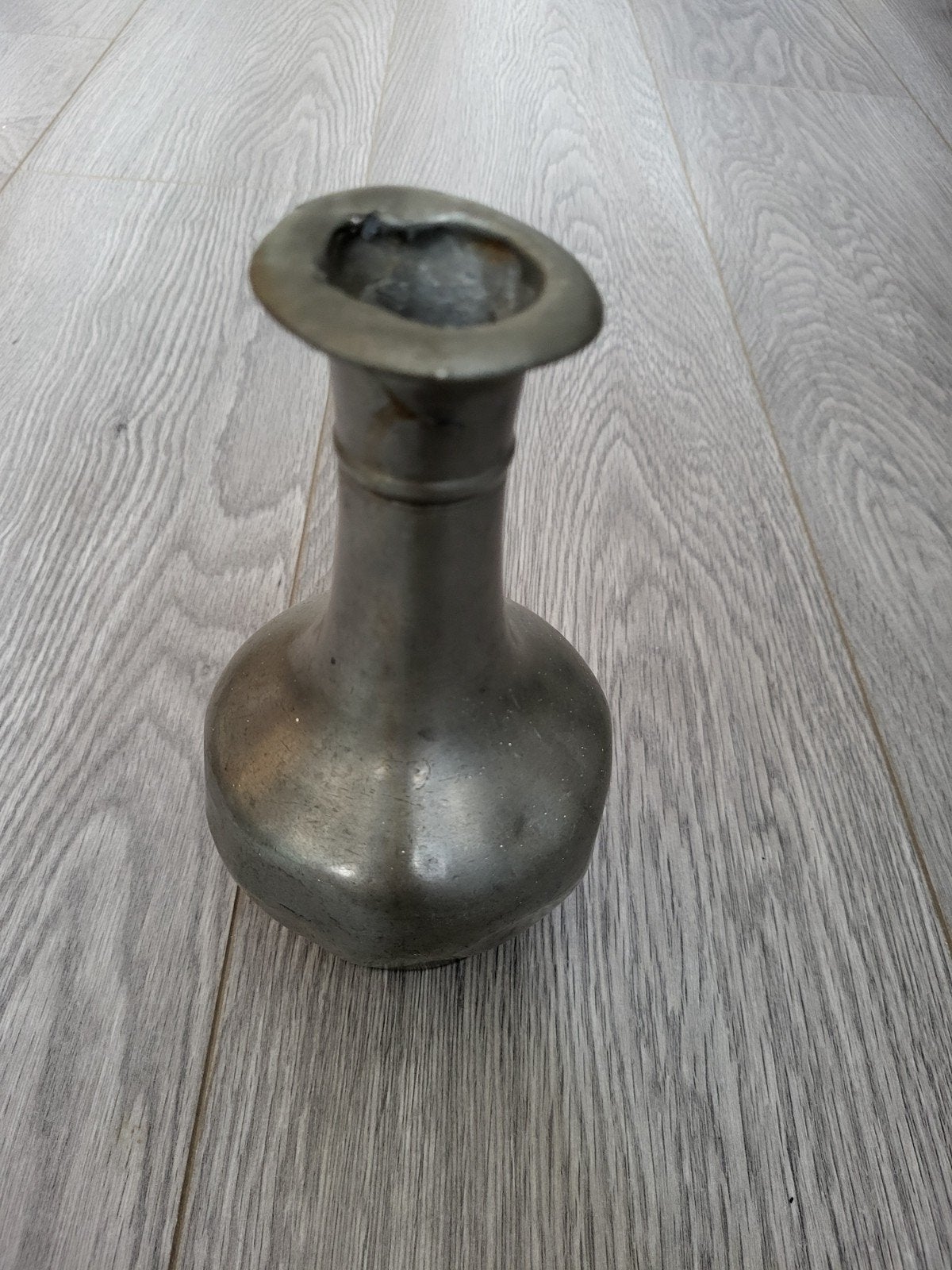 Antieke tinnen vaas van Meeuwsen & Zoon, Den Haag, Antiek en Kunst, Ophalen of Verzenden