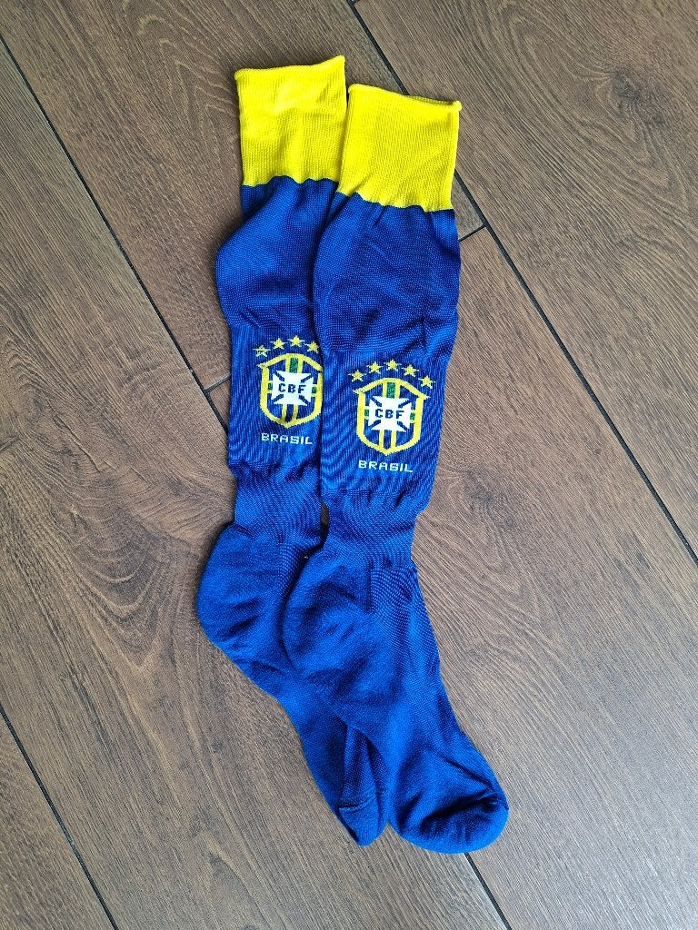 Sokken. Brasil. Blauw. CBF. Nieuw. Voetlengte 28 cm. Maat 43, Kleding | Heren, Sokken en Kousen, Brasil, Blauw, Ophalen of Verzenden