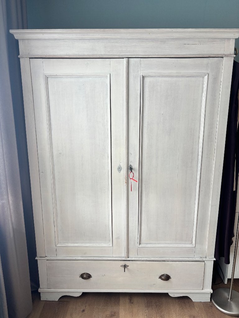 Antieke (kinder) grenenhouten kleding kast, Ophalen