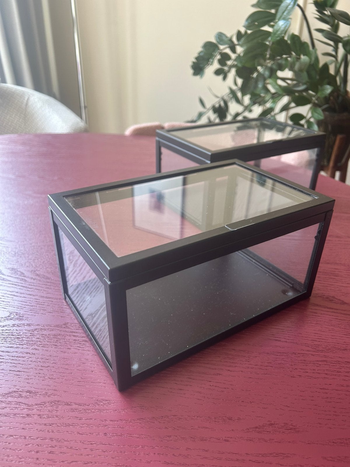 Vitrinekastje decoratie zwart Ikea, Ophalen of Verzenden, Zo goed als nieuw