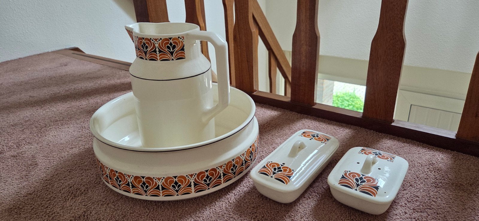 Vintage art-deco lampetstel met zeepbakjes, Antiek en Kunst, Ophalen of Verzenden