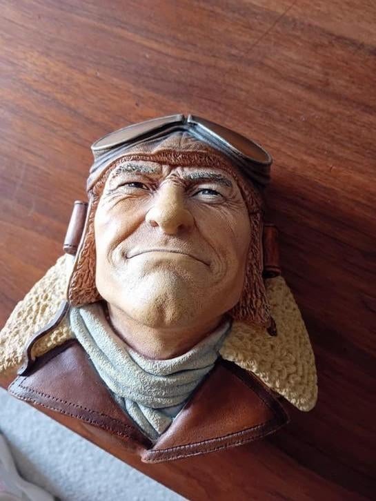 Bossons Kop Aviator 1990 - Zeer Goede Staat, Verzamelen, Beelden en Beeldjes, Ophalen of Verzenden, Zo goed als nieuw, Mens