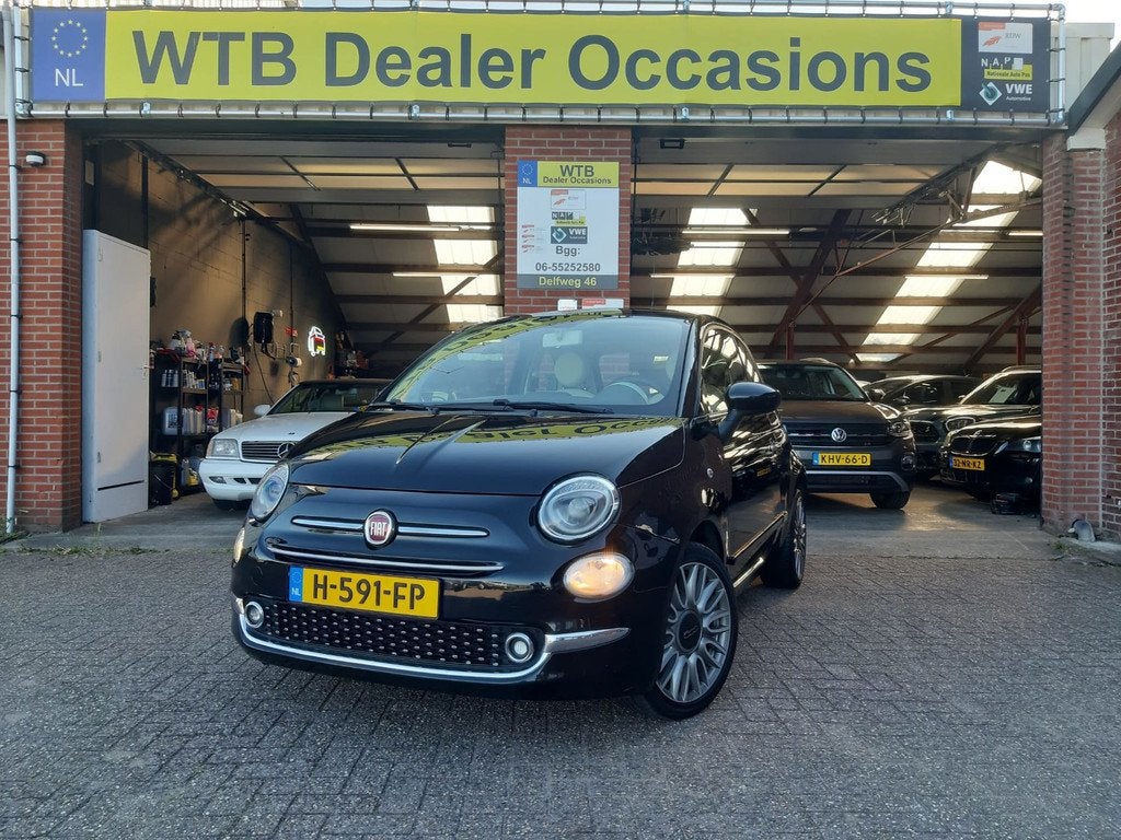 Fiat 500 1.2 S, Panorama dak, Airco, Blue Tooth Dealer o.h.,, Auto's, Voorwielaandrijving, Stof, Gebruikt, 4 cilinders