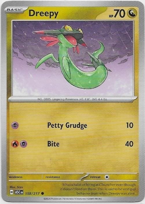 Ascended Heroes,  Dreepy [common] 158/217, Verzenden, Nieuw, Losse kaart