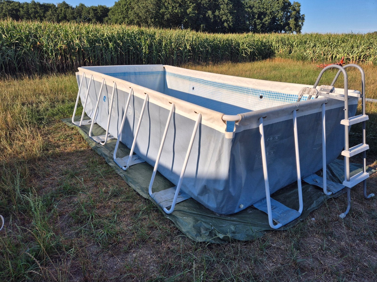 Intex Opzetzwembad 488x244x107cm met trap, Ophalen, Gebruikt, 200 tot 300 cm, 80 tot 120 cm