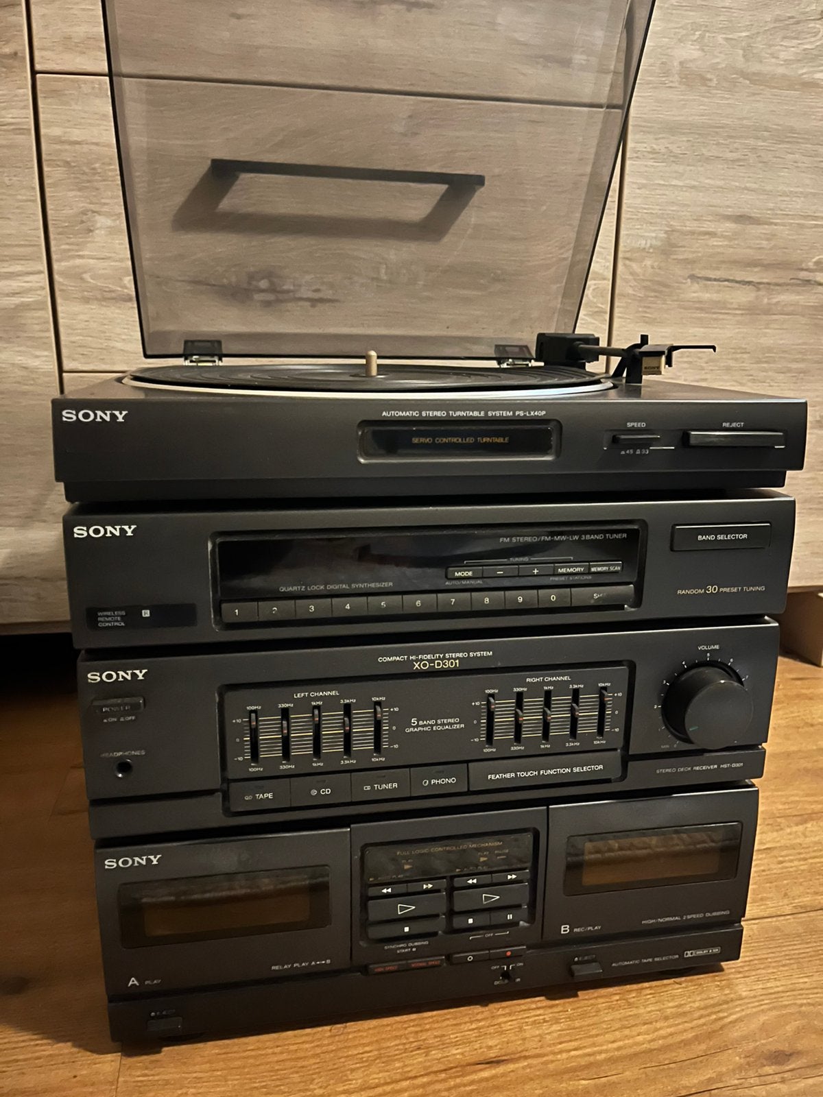 SONY HiFi Stereo Audio set HST-D301/ Equalizer / Versterker, Ophalen, Gebruikt, Cassettedeck, Sony