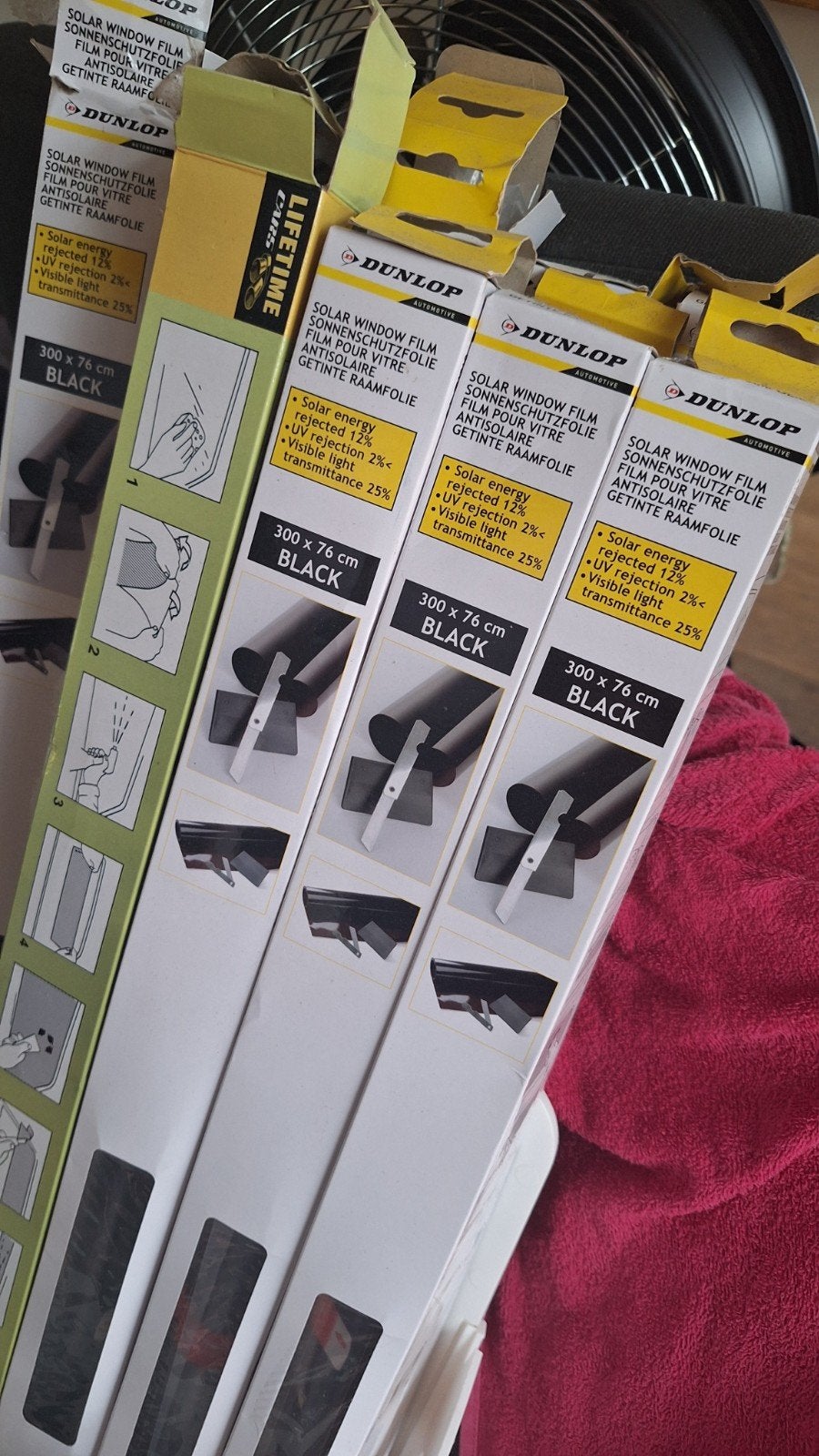 Dunlop Solar Raamfolie Zwart 300x76 cm (Nieuw), Auto diversen, Ophalen, Nieuw