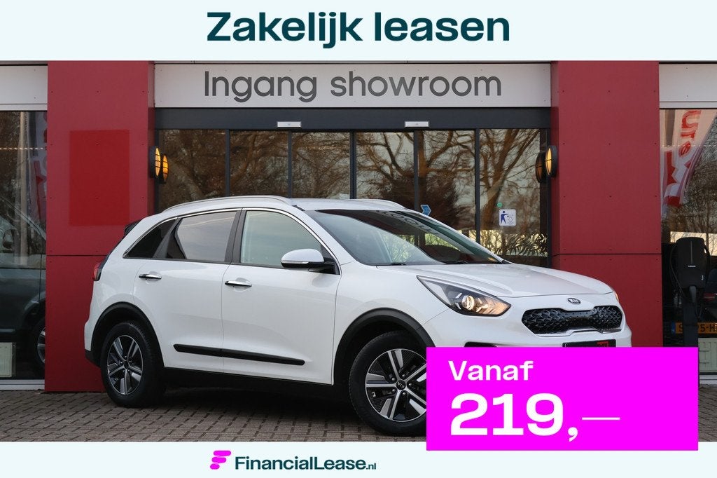 Kia Niro 1.6 GDi Hybrid DynamicLine | Origineel NL | Facelif, Gebruikt, Euro 6, Leder en Stof, Wit