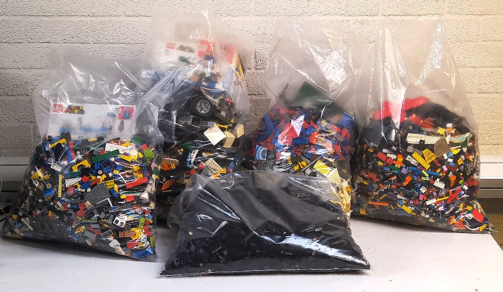 Zakken met originele LEGO; 5-45 kg, Ophalen, Gebruikt, Lego, Losse stenen
