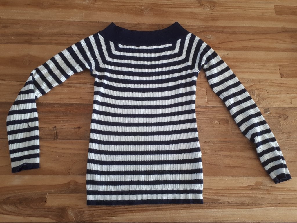Be a Diva blauw wit gestreepte trui, Meisje, Trui of Vest, Ophalen of Verzenden, Zo goed als nieuw