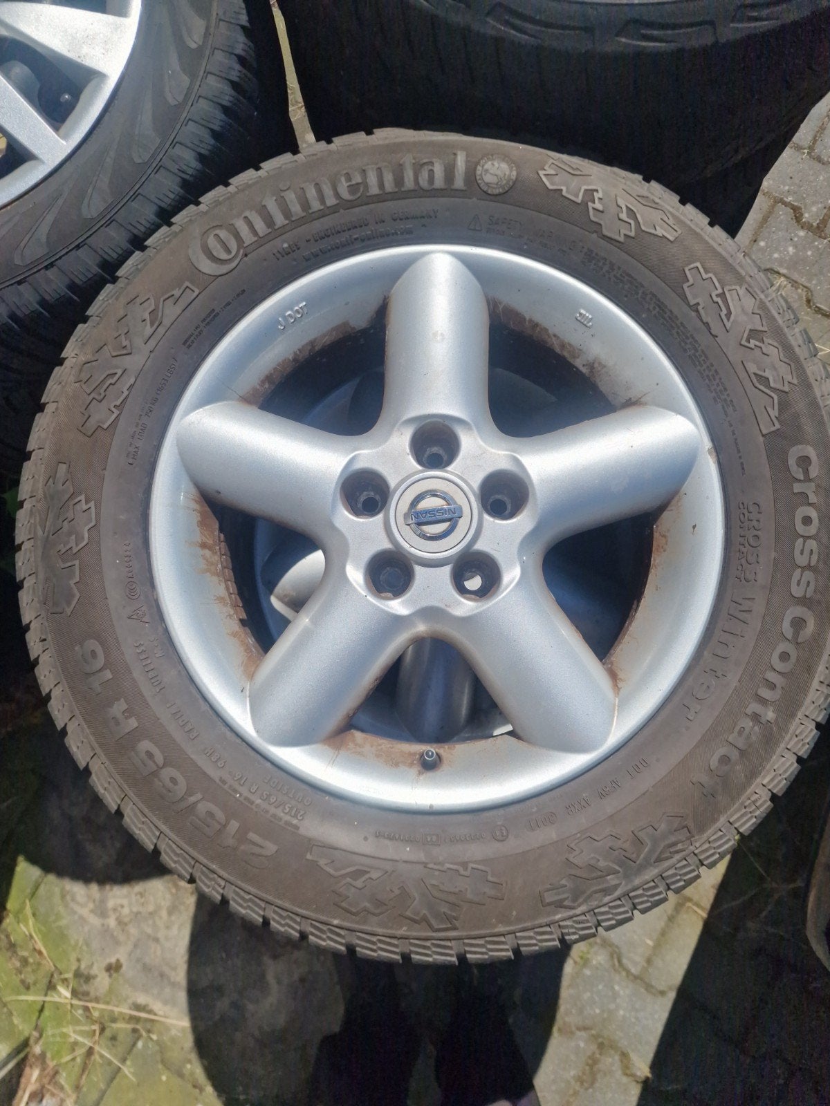 Continental CrossContact Winterbanden op Nissan velgen, Auto diversen, Ophalen, Gebruikt