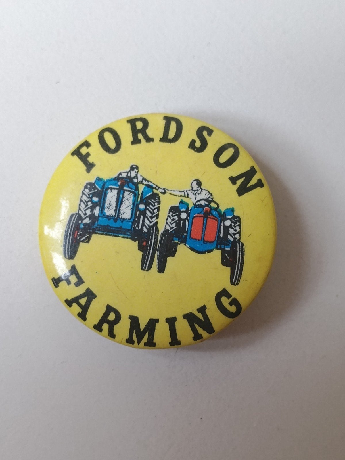 Oude button Fordson Farming - Tractor, Verzamelen, Ophalen of Verzenden, Overige onderwerpen
