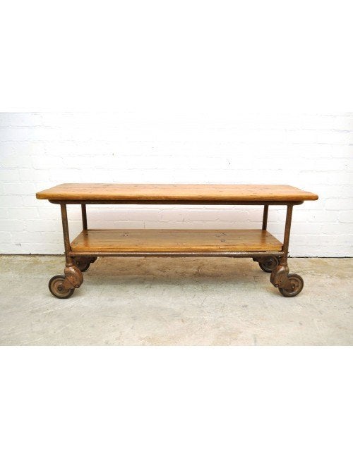 TV meubel side-table industrieel trolley, Huis en Inrichting, Ophalen, Gebruikt, 100 tot 150 cm, Metaal