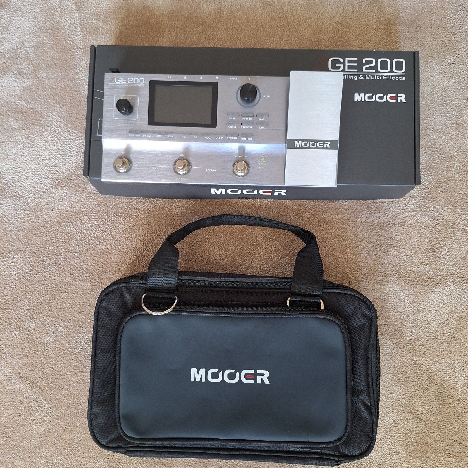 Mooer GE200 Amp Modelling & Multi Effects Processor, Ophalen, Zo goed als nieuw, Delay of Echo