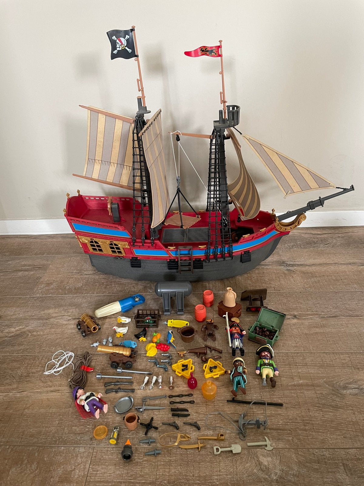 Playmobil Groot Piraten schip, Pirates, Gebruikt, Verzenden, Losse onderdelen