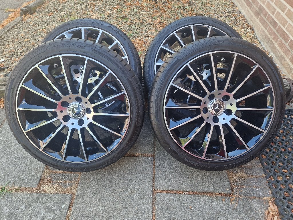Mercedes velgen A B C klasse 225/40R18 + Sensoren, Ophalen, 18 inch, Gebruikt, Velg(en)