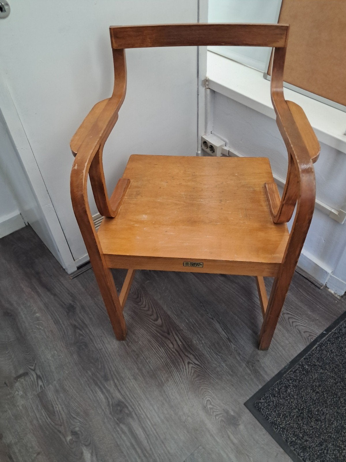Vintage Enraf Nonius Delft houten stoel, Ophalen