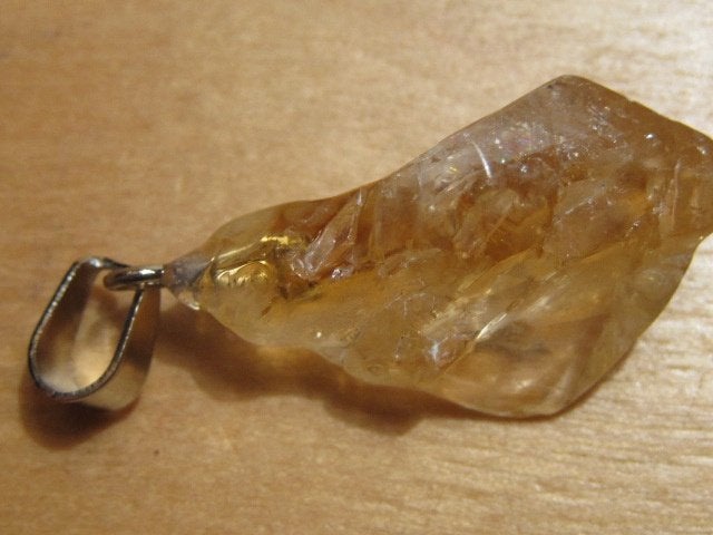 han. ruwe edelsteenhanger CITRIEN (7), Overige voorstellingen, Verzenden, Geel, Nieuw