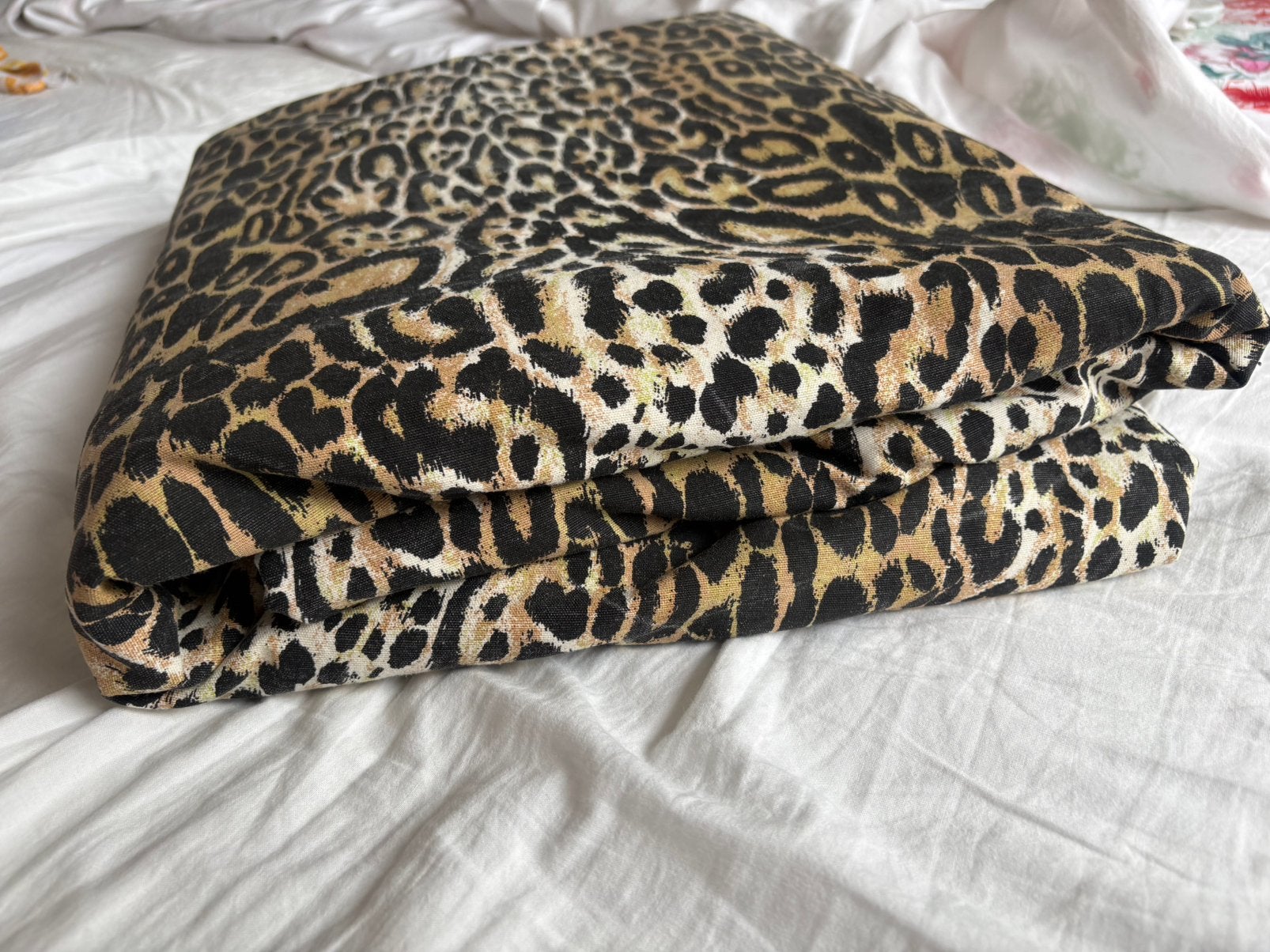 Luipaard of panter sprei, deken, lap stof 2.80 x 3.20, Huis en Inrichting, Ophalen of Verzenden, Zo goed als nieuw