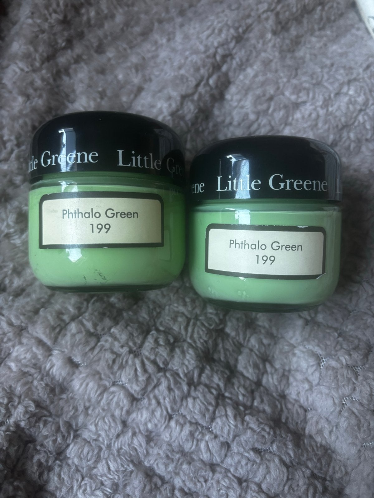 Little Greene Phthalo Green 199 verfpotjes 60 ml, Doe-het-zelf en Verbouw, Nieuw, Ophalen of Verzenden, Verf, Minder dan 5 liter