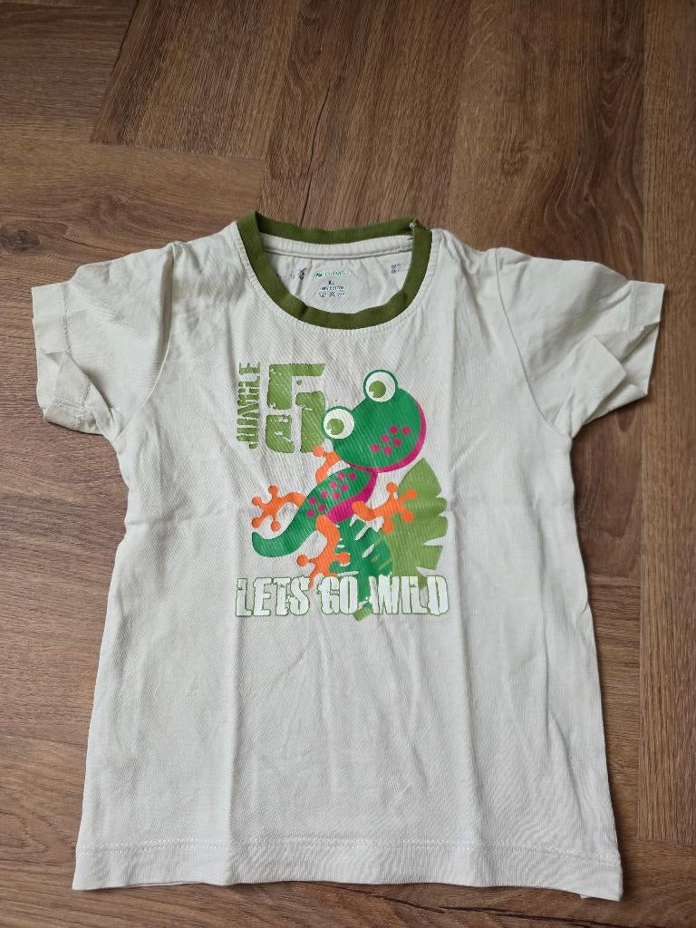 Beige shirt met kikker van Ohms maat 98, Gebruikt, Ohms, Ophalen of Verzenden, Shirt of Longsleeve