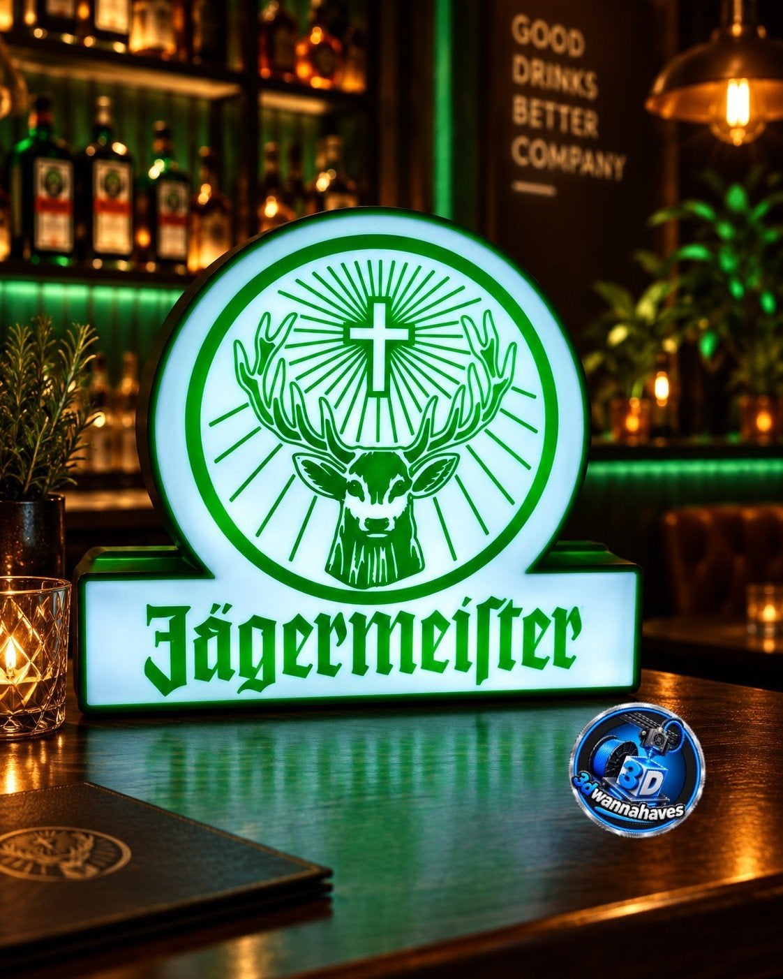 Jagermeister LED Lichtbak - Nu €34,95, Ophalen of Verzenden, Nieuw, Lichtbak of (neon) lamp