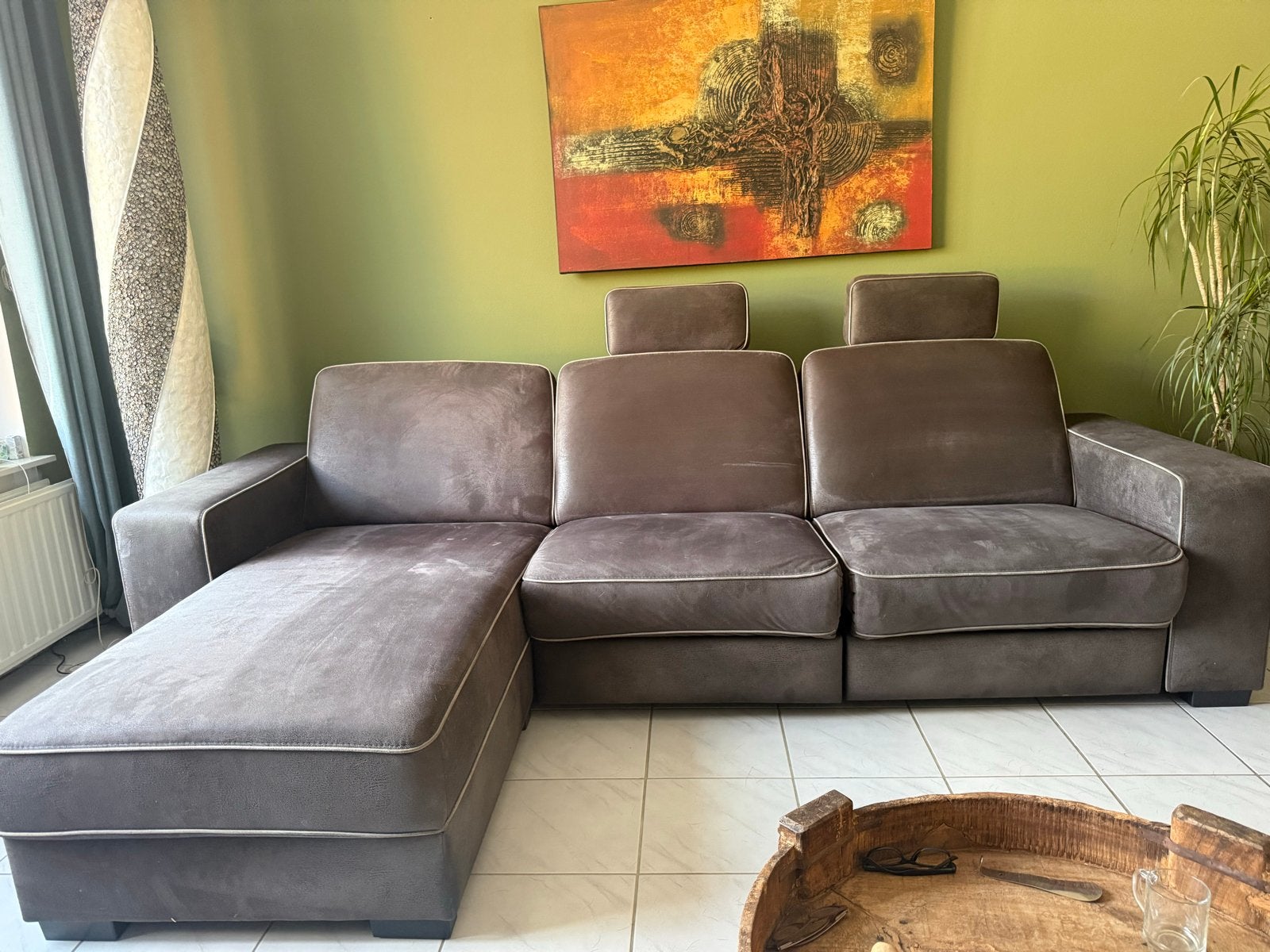 Hoekbank Pronto met verstelbare loungegedeeltes, Ophalen, 250 tot 300 cm, Hoekbank, 75 tot 100 cm