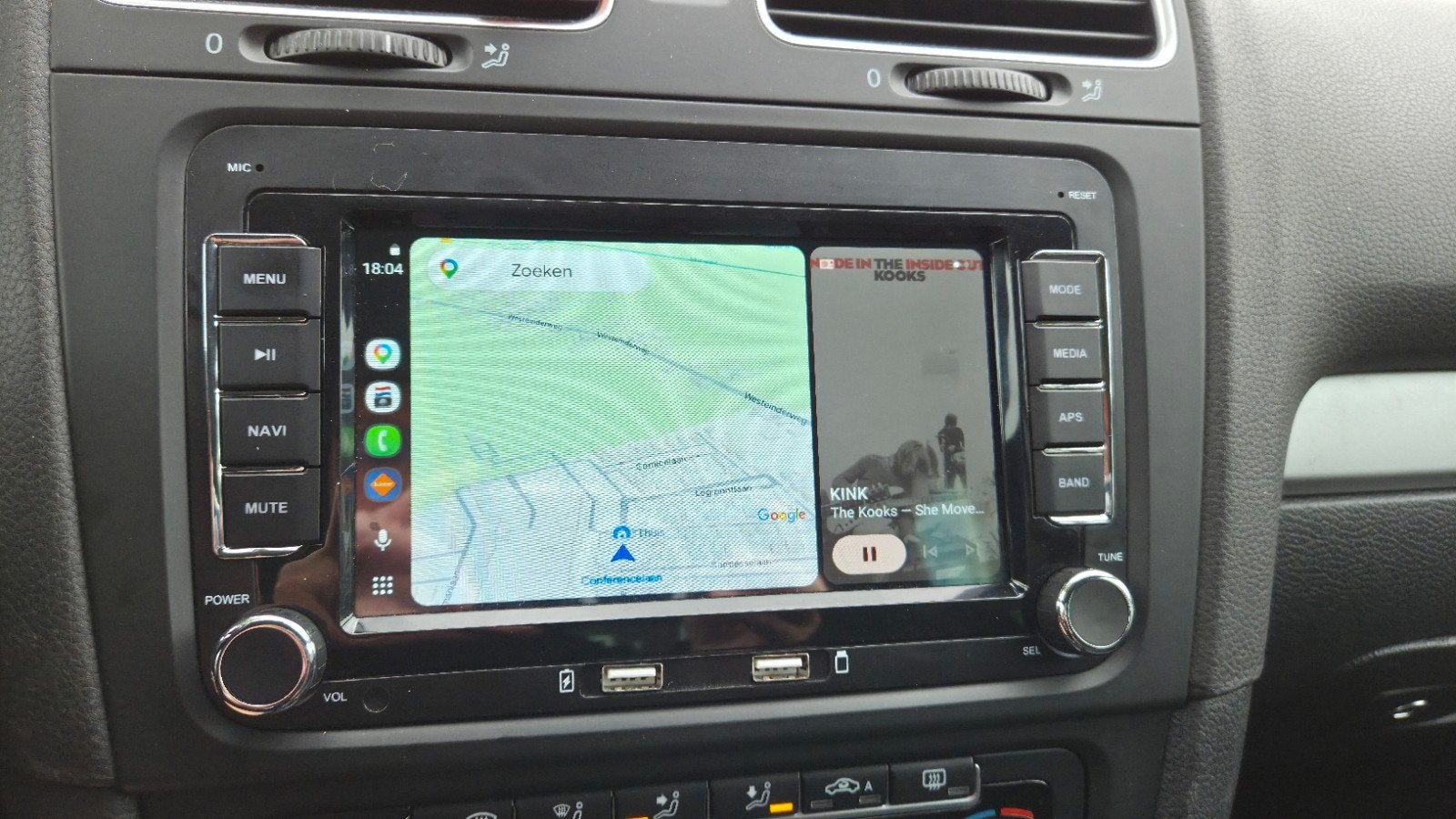 Apple Carplay /Android Auto Radio Navigatie VW Golf 6, Ophalen of Verzenden, Zo goed als nieuw