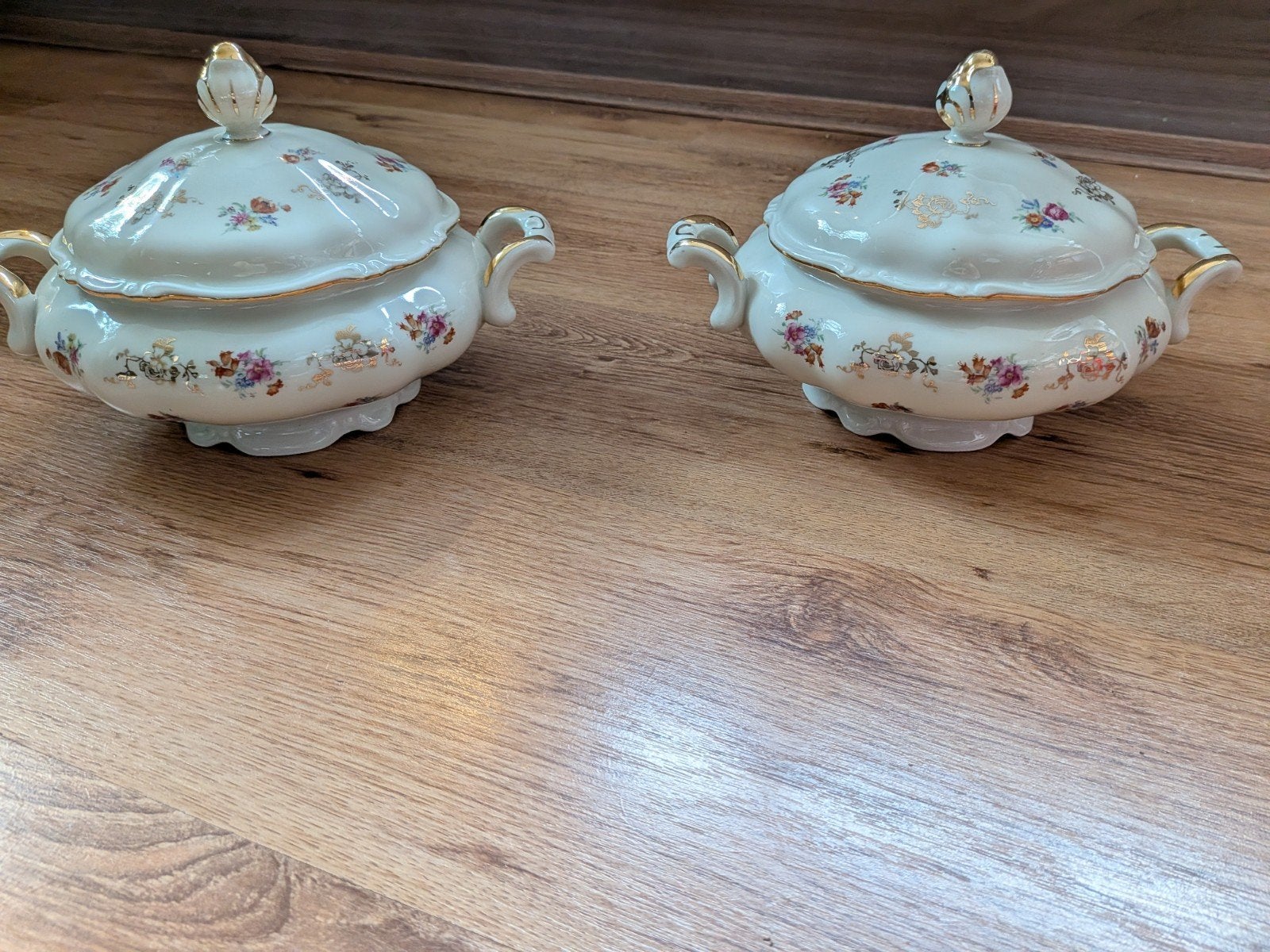 Vintage Kronester Bavaria Soepterrines / Dekschalen (2), Antiek en Kunst, Antiek | Servies los, Verzenden