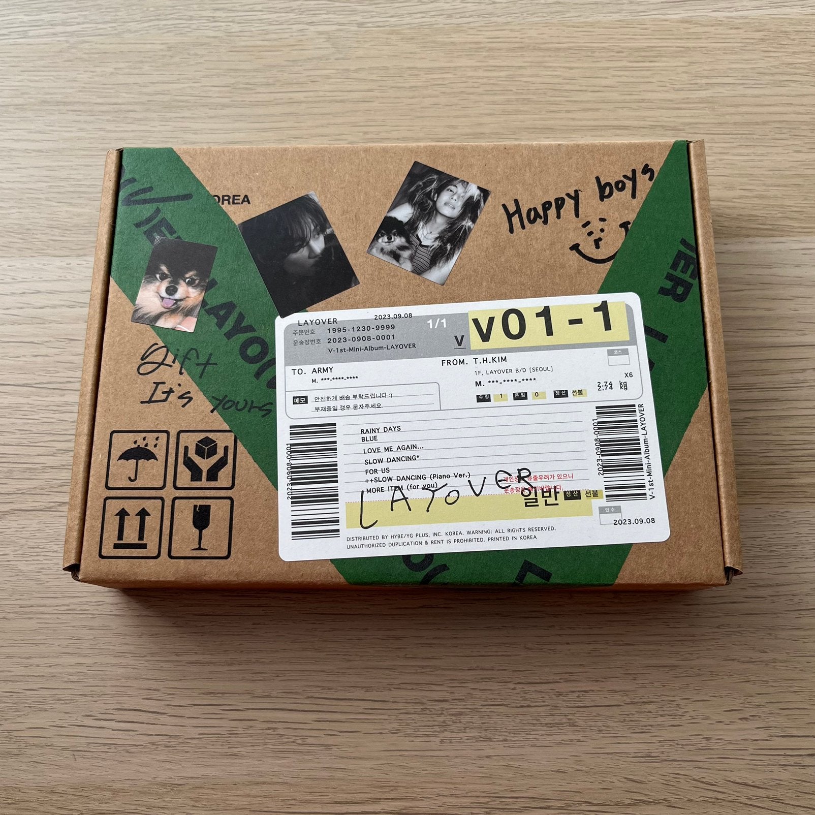 bts v taehyung layover album groen compleet, Verzamelen, Verzenden, Nieuw