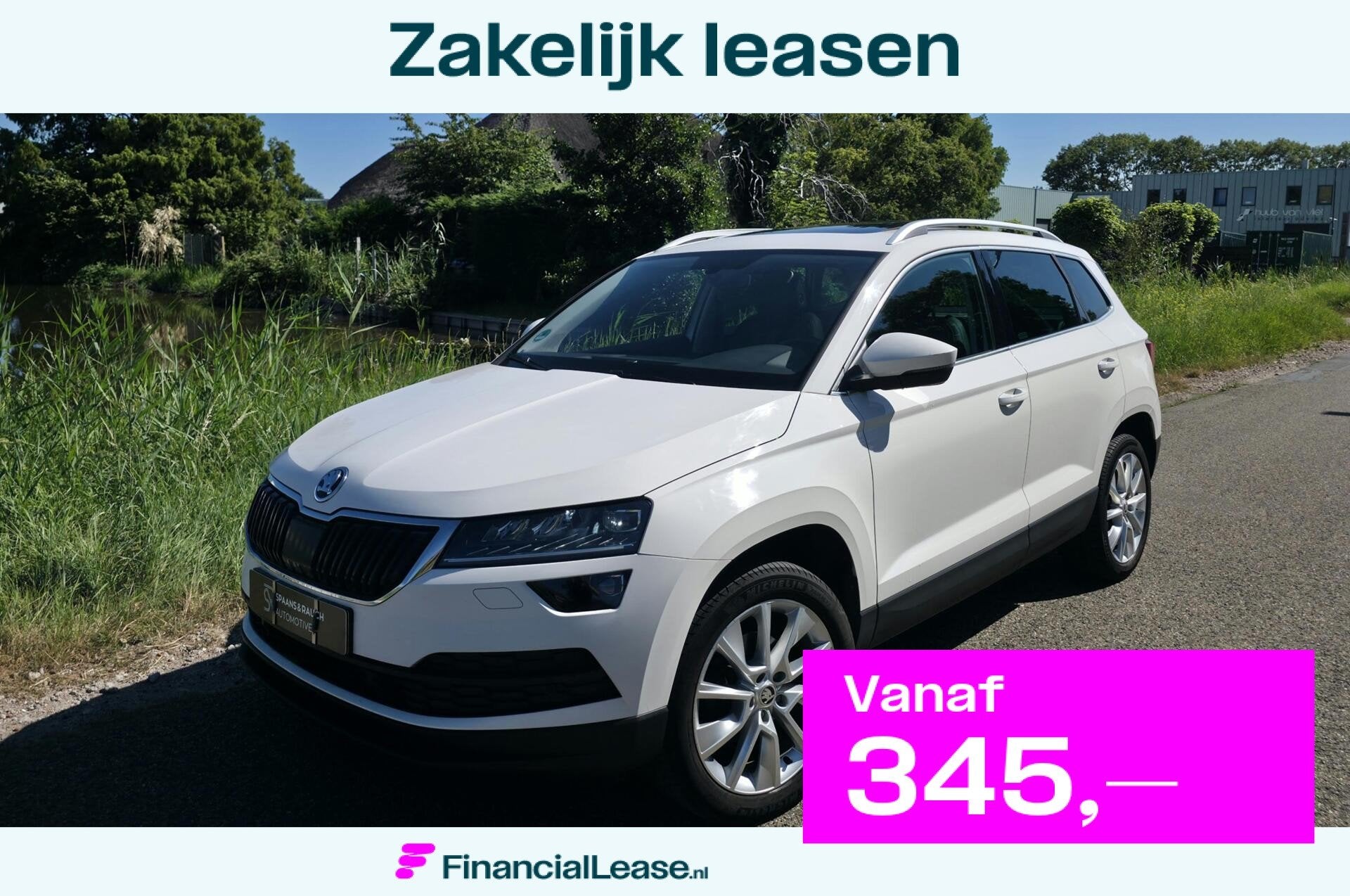 Skoda Karoq 1.5 TSI DSG / Pano / Trekh / Virtual / Varioflex, 4 cilinders, 150 pk, Leder en Stof, Wit
