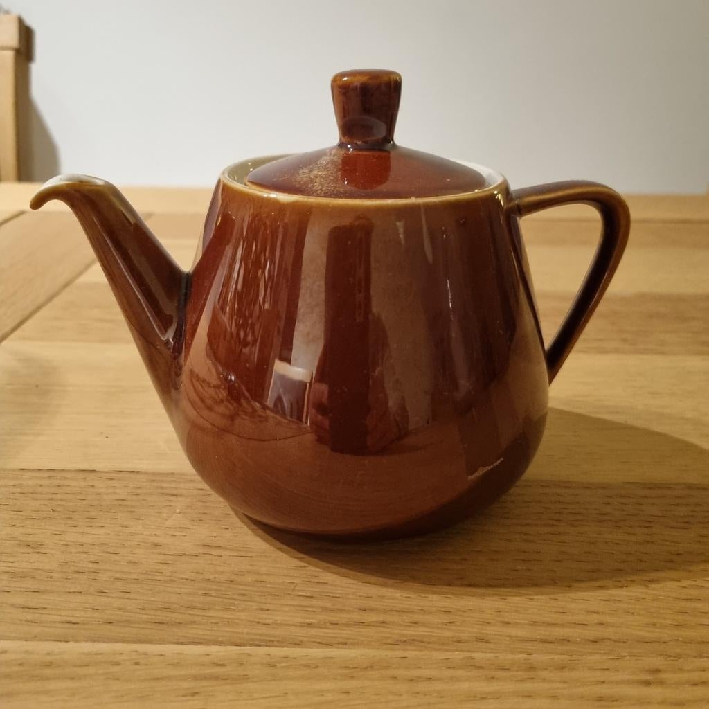 Villeroy & Boch bruin theepotje, Gebruikt, Keramiek, Overige typen, Ophalen of Verzenden