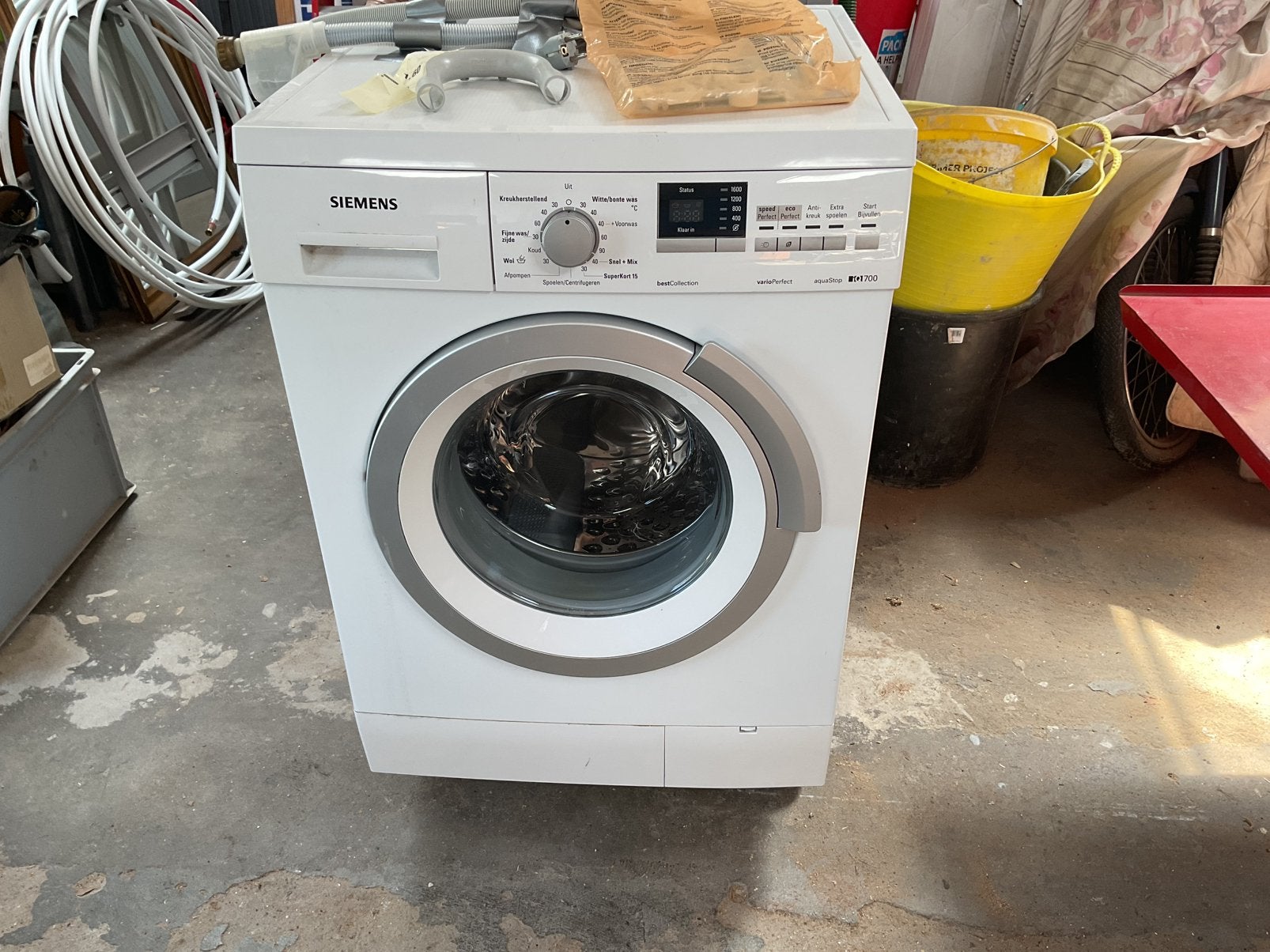 Siemens wasmachine WM16s343nl, Witgoed en Apparatuur, Wasmachines, Ophalen, Gebruikt, Voorlader, 85 tot 90 cm