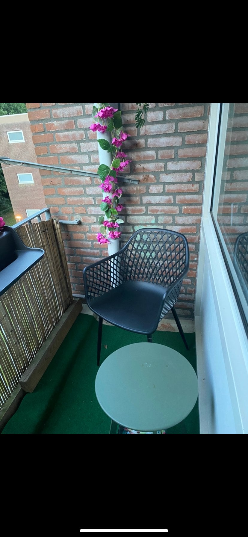Zwarte tuinstoel 2 stuks, Ophalen, Kunststof, Gebruikt, Zwart
