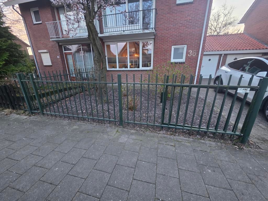 Zeer robuust ABC spijlenhekwerk, dubbele draaipoort 20meter., Tuin en Terras, Tuinhekken en Hekwerk, Ophalen of Verzenden, IJzer