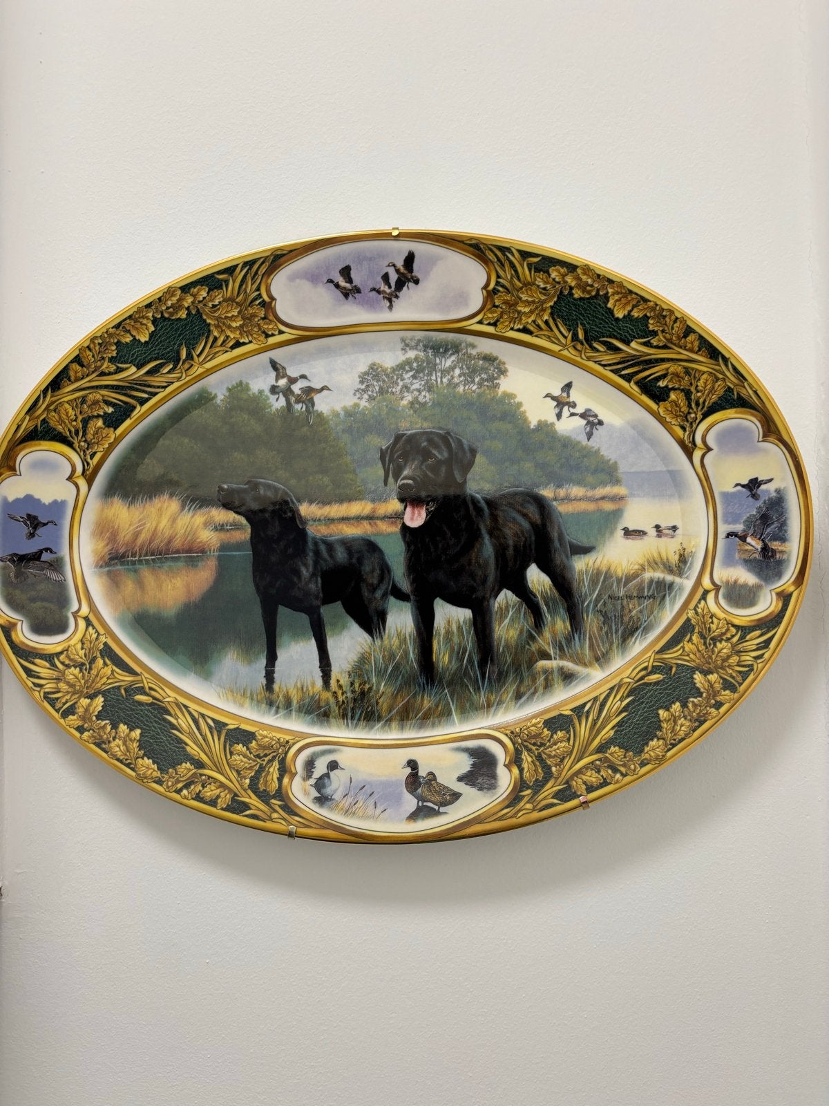 Groot Franklin Mint wandbord 'Champions of the Field', Ophalen of Verzenden