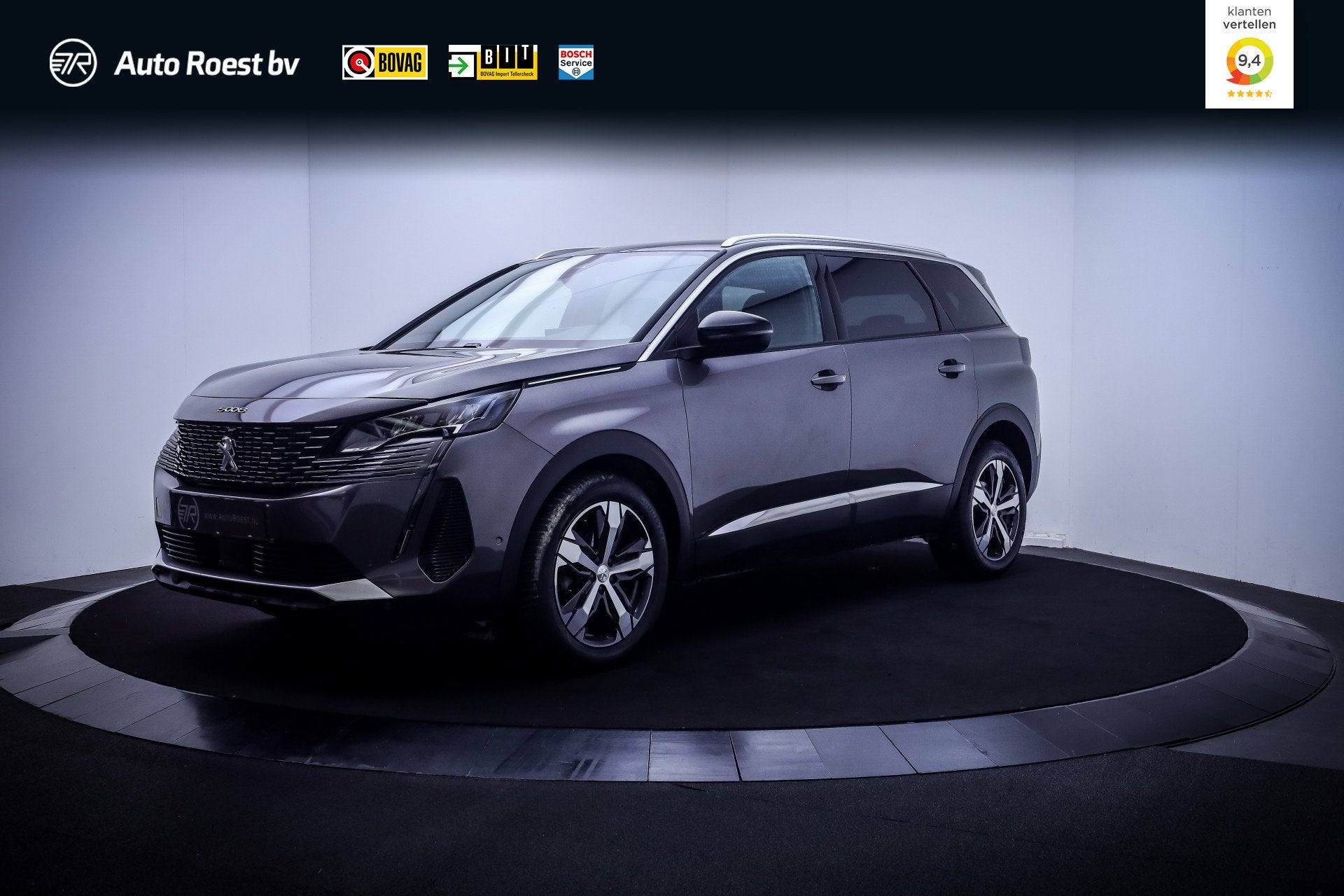 Peugeot 5008 1.2T Aut. 7p ALLURE Pack FULL LED | 360 CAM | C, 15 km/l, Gebruikt, Zwart, 1199 cc