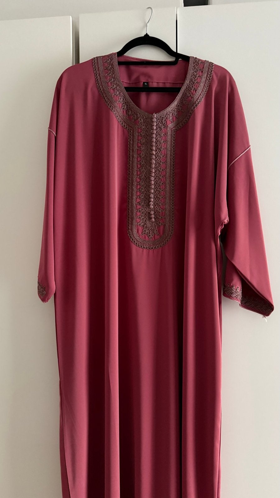 Elegante Kaftan Jurk met Borduurwerk, Maat 46/48 (XL) of groter, Nieuw, Onder de knie, Meerkleurig
