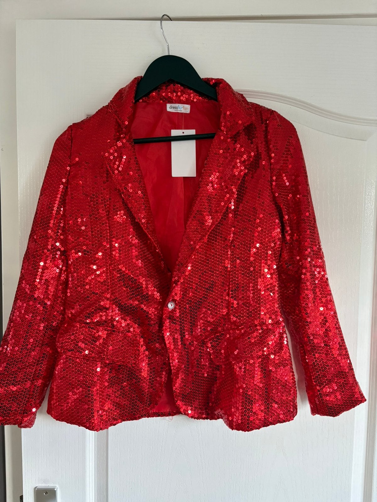 Rode glitter pailletten blazer feestelijk maat S, Ophalen of Verzenden, Nieuw, Maat 36 (S), Kleding