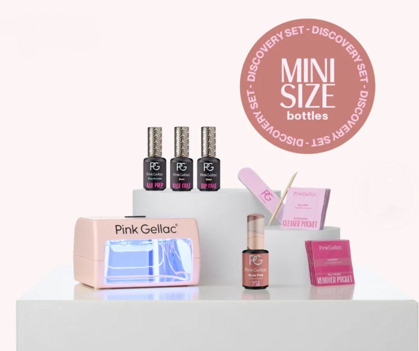 Pink Gellac Discovery Set - bijna Complete Gellak Starterset, Sieraden, Tassen en Uiterlijk, Ophalen of Verzenden, Zo goed als nieuw