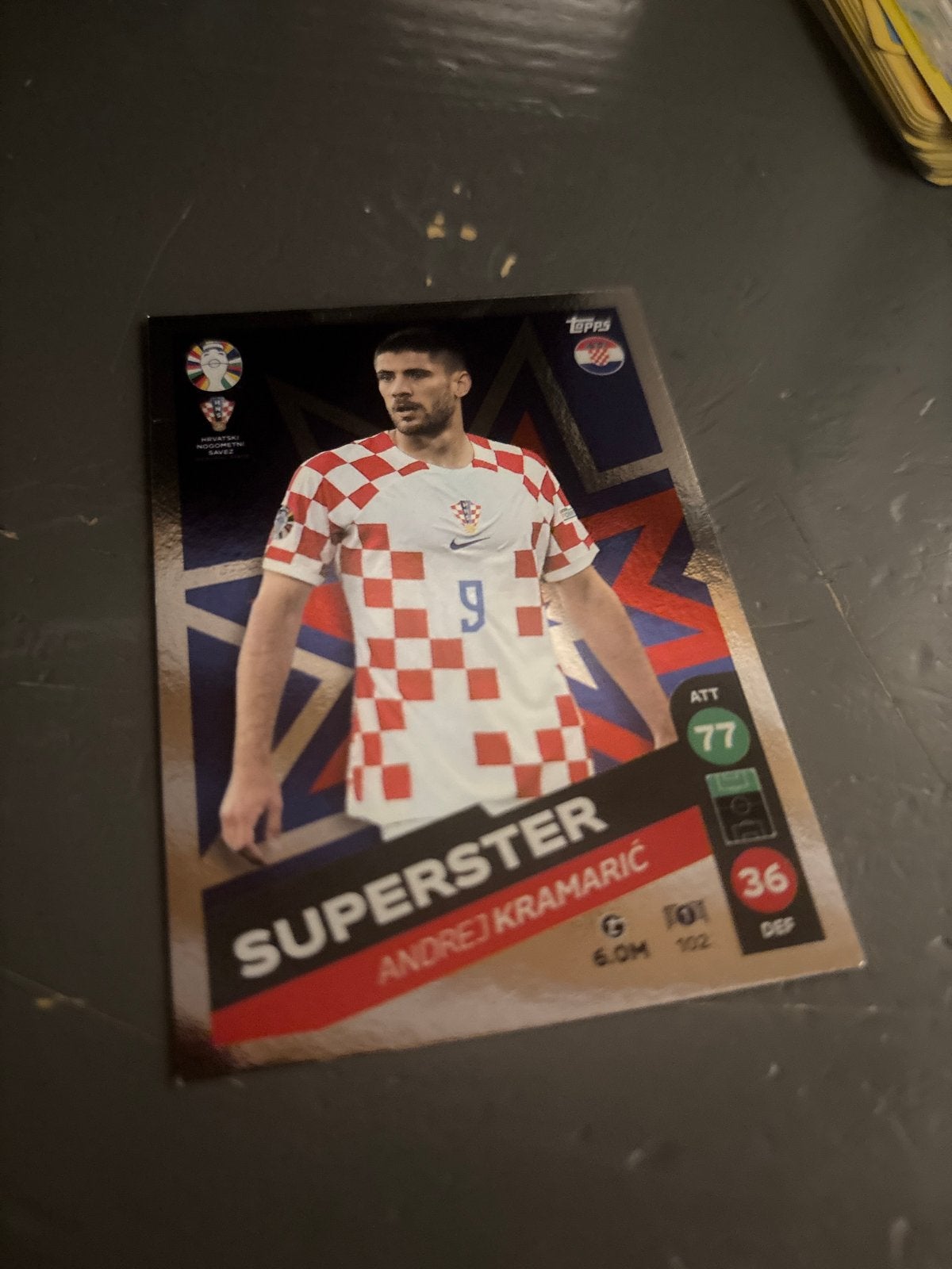 Andrej Kramaric Superster Topps UEFA Euro 2024 Plaatje, Hobby en Vrije tijd, Stickers en Plaatjes, Ophalen of Verzenden, Zo goed als nieuw