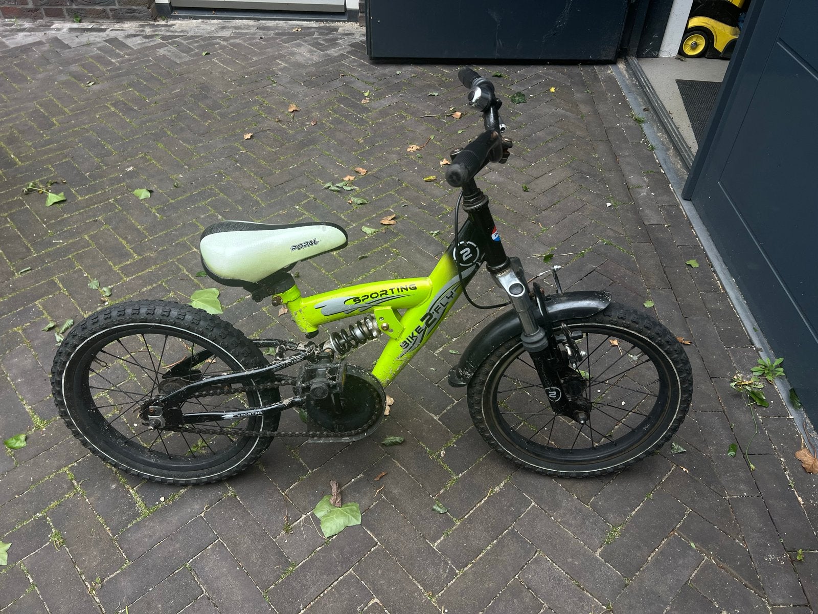 Popal Bike to Fly 18 inch - Gebruikt, Ophalen, Terugtraprem, Zijwieltjes, 16 tot 20 inch
