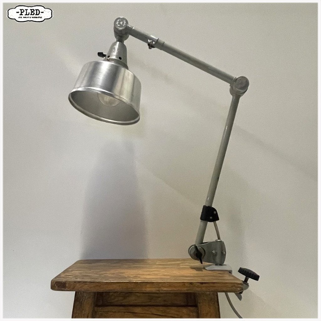 Midgard klemlamp, Model R1, Curt Fischer / Bauhaus / DDR, Overige merken, Gebruikt, Midgard, Grijs