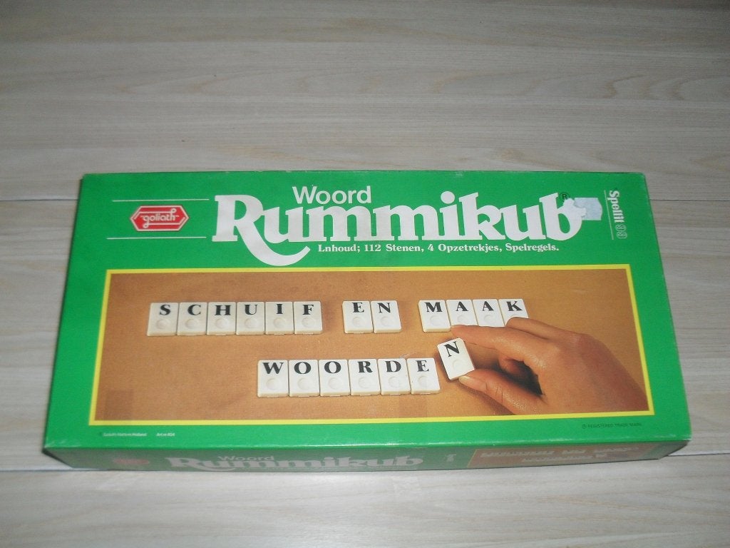 Woord Rummikub grote doos, Een of twee spelers, Ophalen, Zo goed als nieuw, Goliath